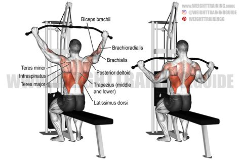 Lat pulldown wide grip